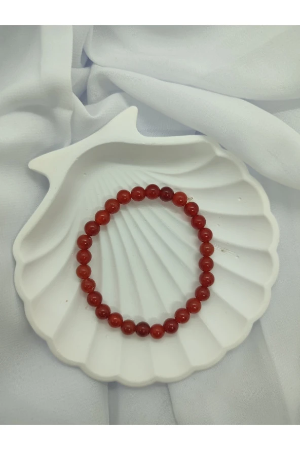 Kırmızı Akik Doğal Taş Bileklik