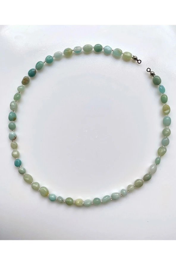 Amazonit Doğal Taş Kolye - 2