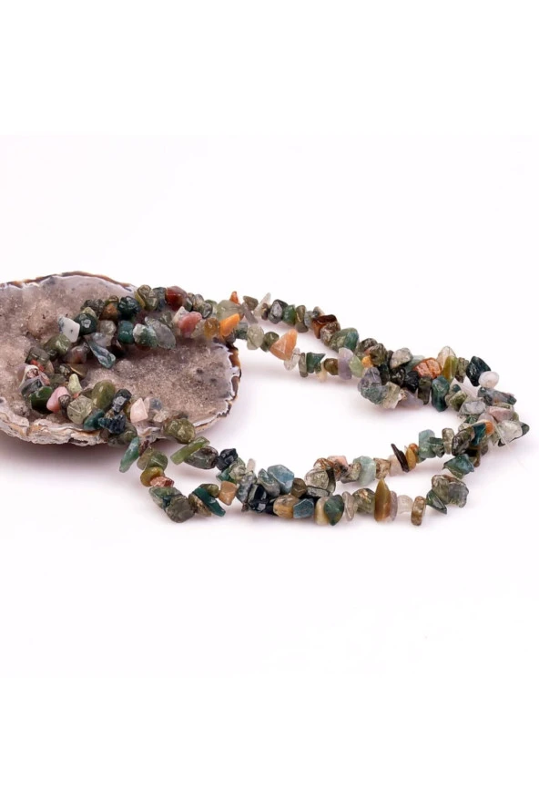 Hint Akik Taşı Şekilsiz Kırık Taş Dizi