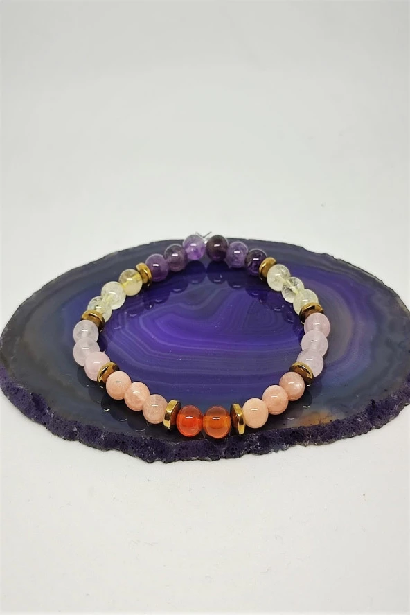 Sertifikalı 6 Mm Koç Burcu Doğaltaş Bileklik