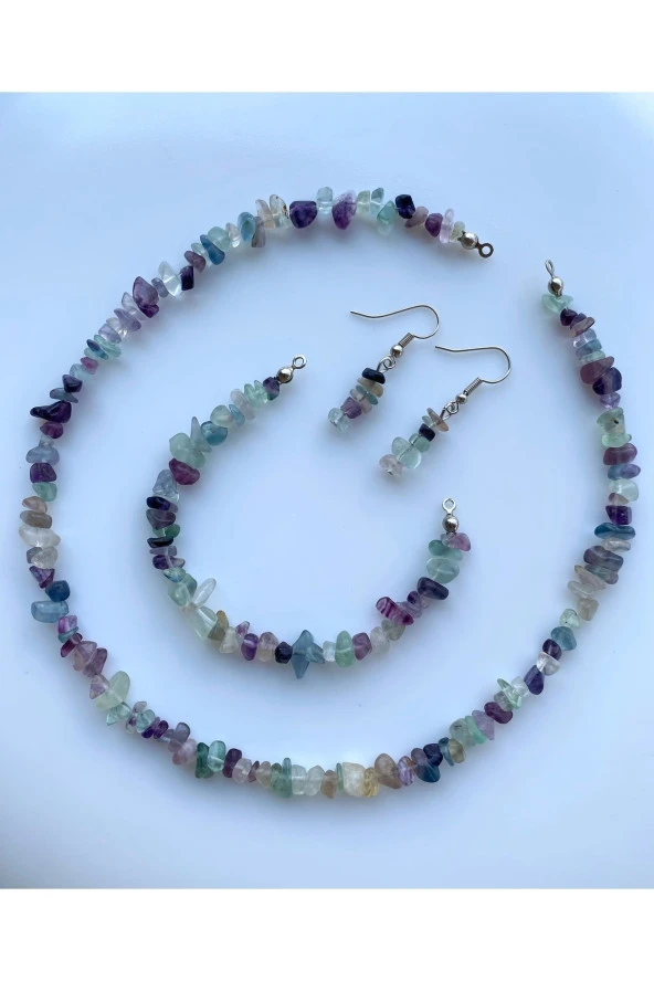 Florit Kırıktaş Doğal Taş Set