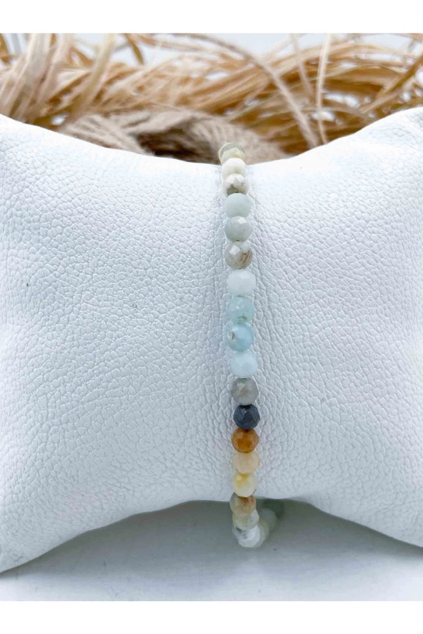 Amazonit Doğal Taş Bileklik 4 Mm