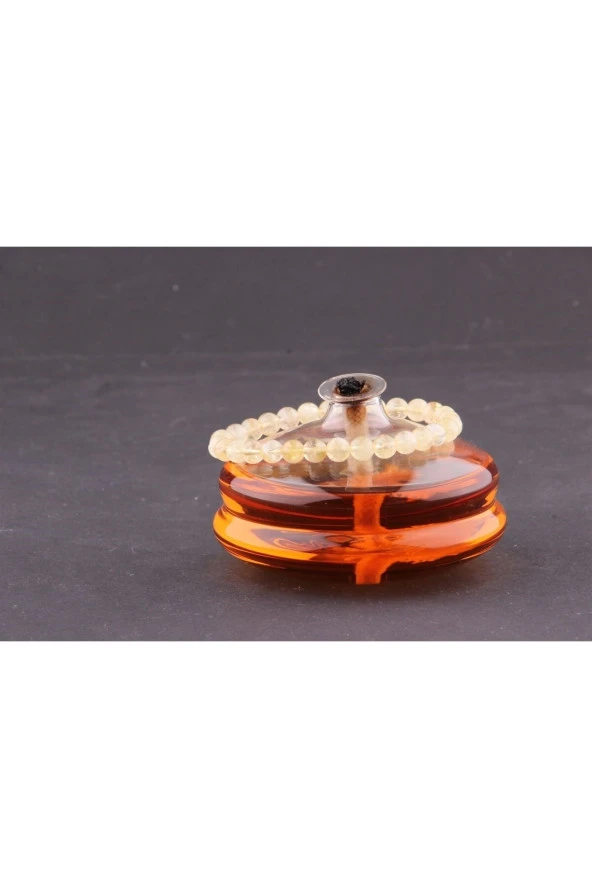 Doğal Taş Dönüşümlü Sitrin Bileklik 6mm