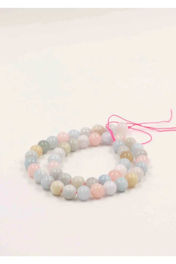 Morganit Doğal Taş Dizi 8 Mm