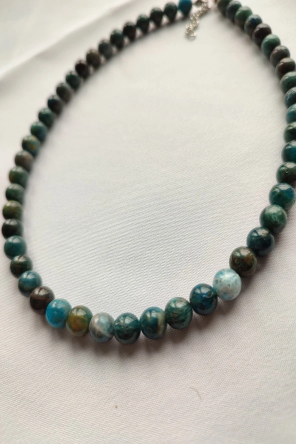 Sertifikalı Apatit Doğaltaş Kolye