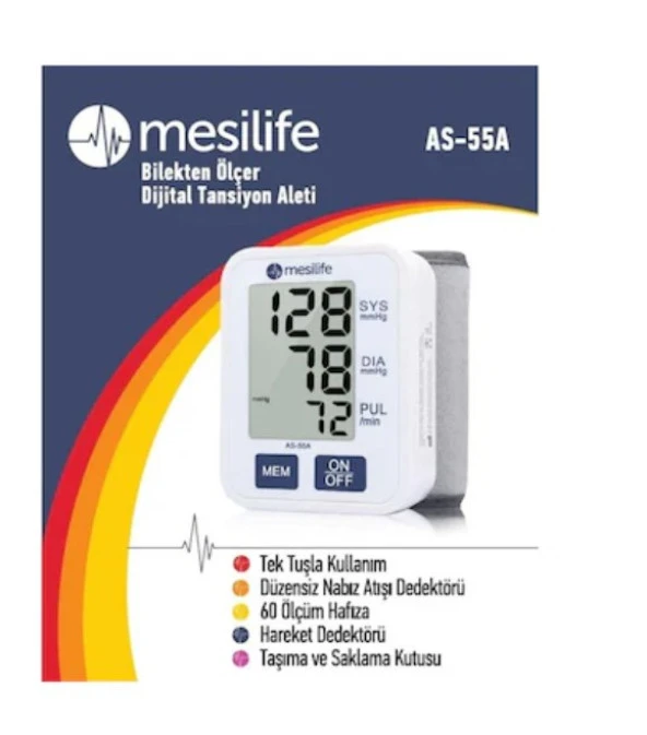 Mesilife AS-55A Bilekten Ölçer Dijital Tansiyon Aleti 6947707703251