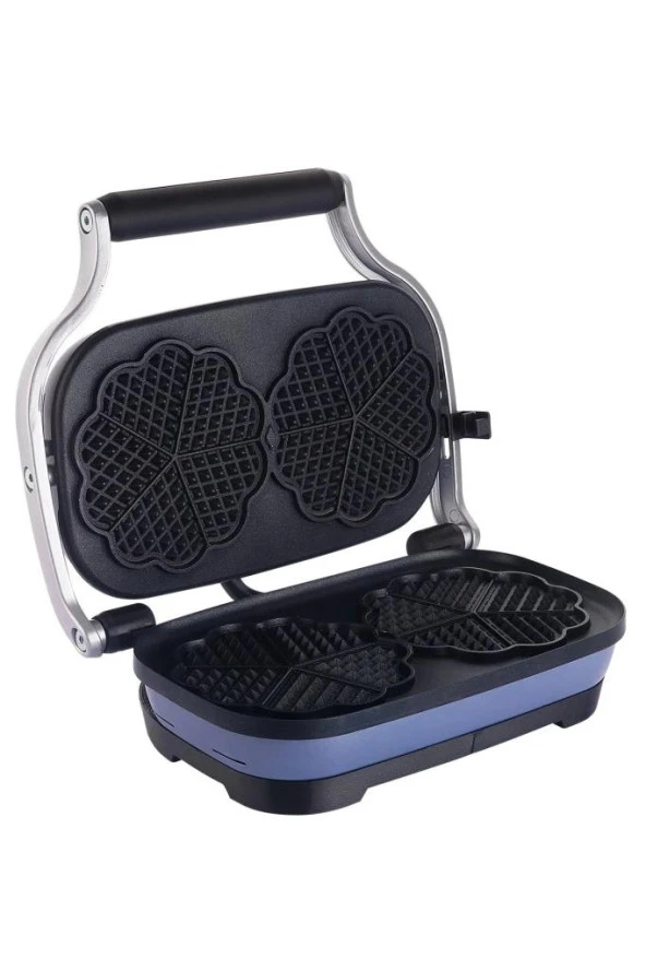 AKSU Vintage Waffle Makinesi Double Mavi T62W - 4