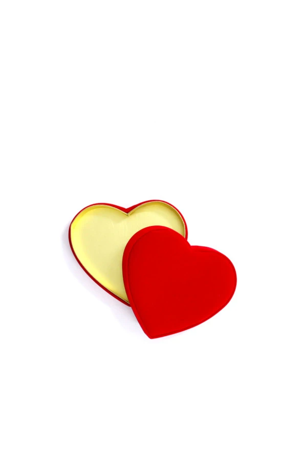 Kalp Süet Kutu 15x14 cm (hediye kutusu)
