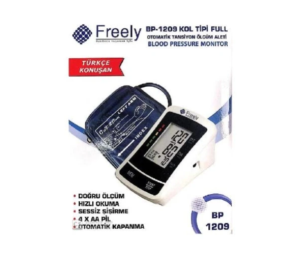 Freely DBP-1209 Kol Tipi Full Otomatik Tansiyon Ölçüm Aleti 8699108714227