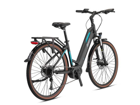 28J LOOP COMMUTER 9V HD ELEKRİKLİ BİSİKLET - SİYAH TURKUAZ - 45 Kadro - Resim 2