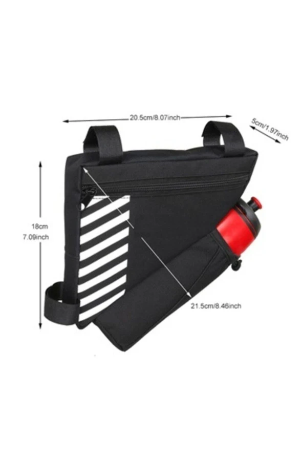 Bisiklet Kadro Arası Matara Hazneli Su Geçirmez Üçgen Çanta - 3