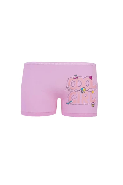 5li Kız Çocuk Boxer Renkli Baskılı Pamuklu Neşeli - 7