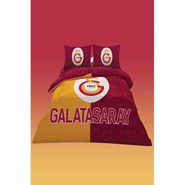 Taç Galatasaray Parçalı Logo Pamuk Nevresim Takımı