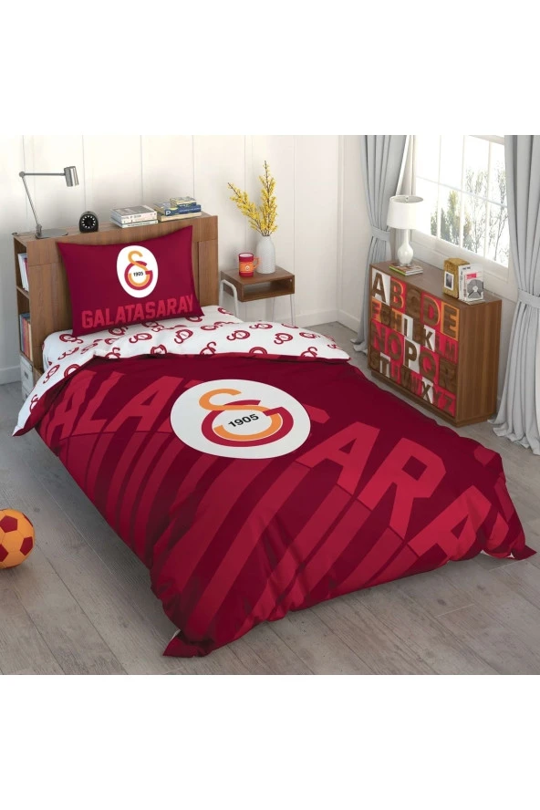 Taç Galatasaray Logo Tek Kişilik Lisanslı Nevresim Takımı