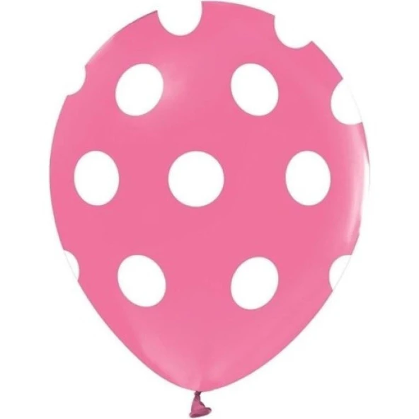 Nedi Pm-12148 Balon Baskılı Çepeçevre.Pembe Puantiyeli 14 Lü