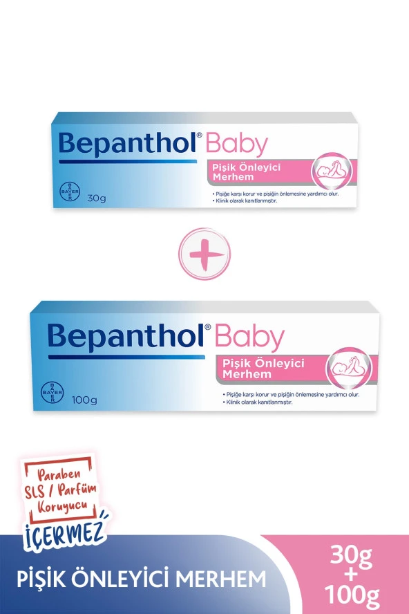 BEPANTHOL Unisex Çocuk Baby Pişik Önleyici Merhem 100 Gr + 30 Gr Avantaj Paketi