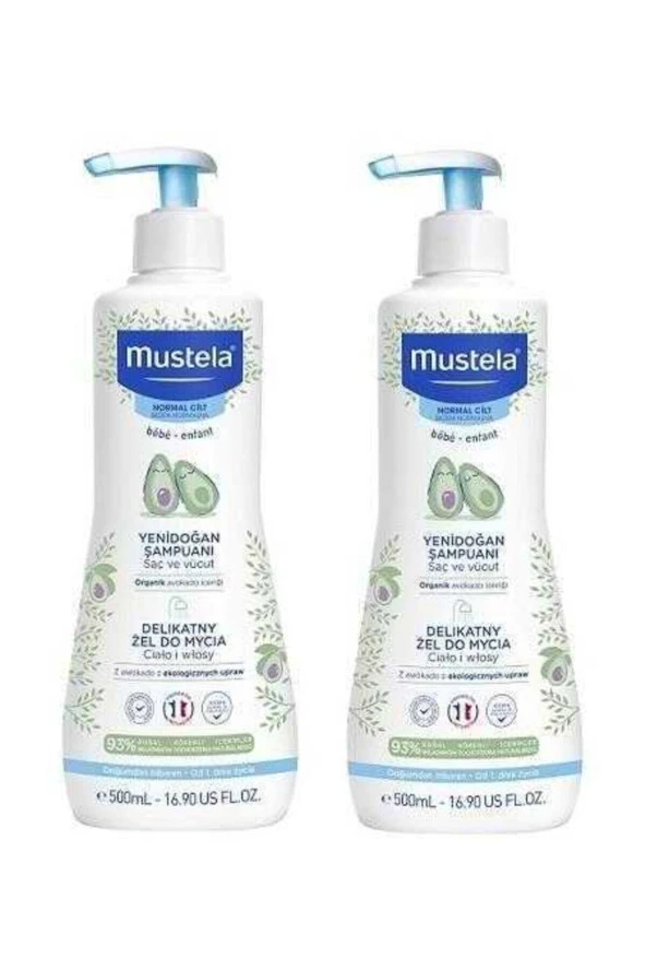 MUSTELA Saç ve Vücut Şampuan 500 ml 2 Adet Set