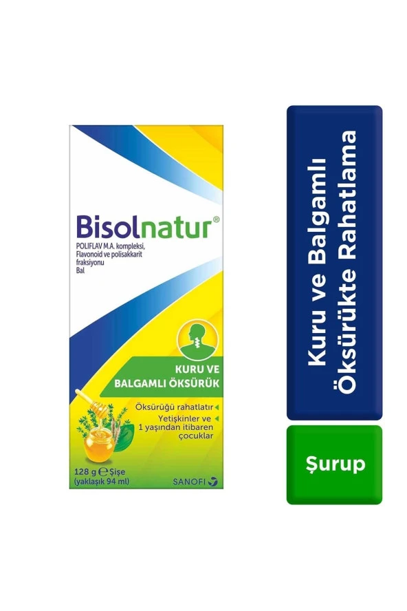 BİSOLNATUR Doğal İçerikli Öksürük Şurubu