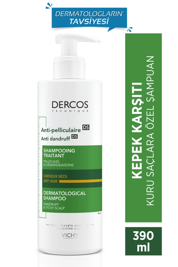 Vichy Dercos Anti-Dandruff Normal Ve Yağlı Saçlar İçin Kepeğe Karşı Etkili Bakım Şampuanı 390 Ml