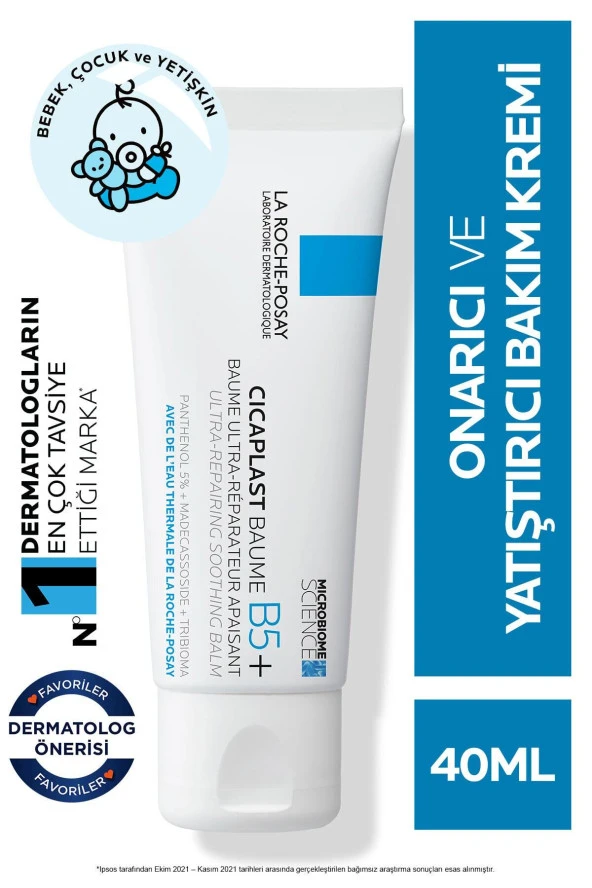 LA ROCHE POSAY Cicaplast Baume B5 Yatıştırıcı Ve Onarıcı Cilt Bakım Kremi 40Ml