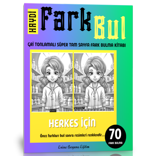 Haydi Fark Bulalım Kitabı (70 TAM Sayfa Fark Bulma)