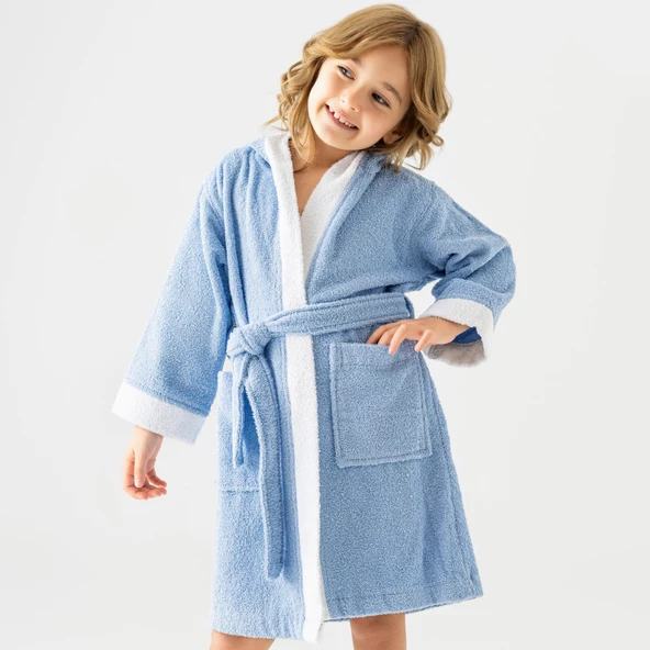 Soley | Pueri | %100 Pamuklu Unisex Çocuk Bornozu - 3