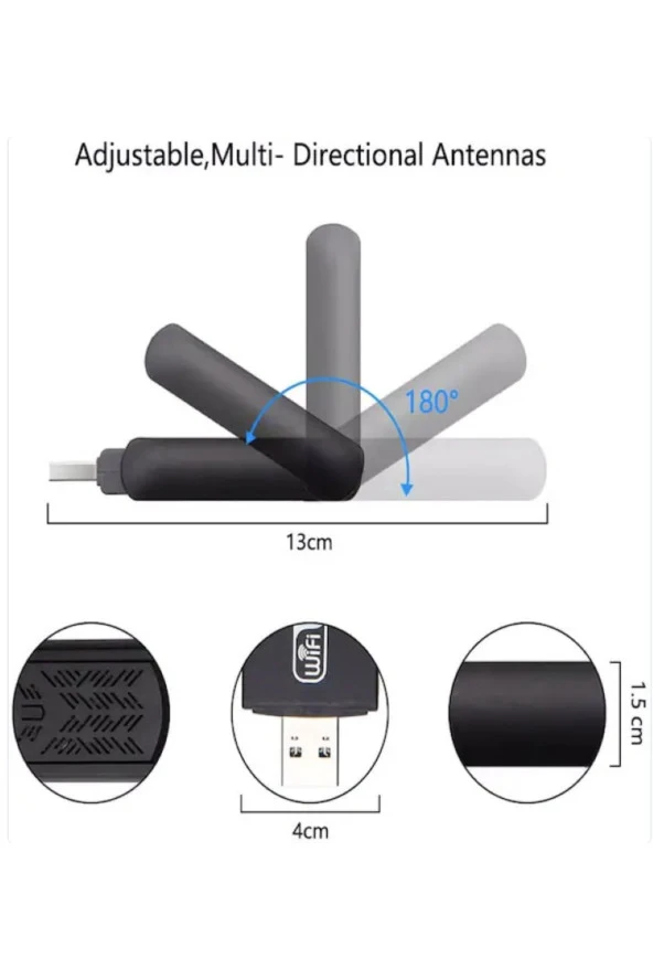 Dual Band Usb 3 0 Adaptör Kablosuz Wifi Alıcı Ac1200 Mbps