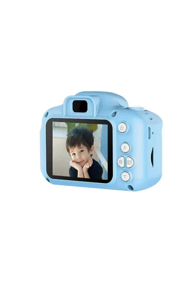 Retro Aksesuar Unisex Çocuk Mavi Mini 1080p Hd Kamera Için Dijital Fotoğraf Makinesi - 5