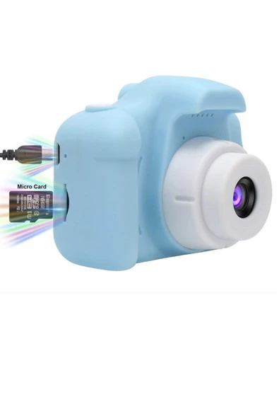 JavaTech Mini Çocuk Kamerası 1080p Hd Video Çekim Kalitesi Cmr9 Dijital Fotoğraf Makinesi Mavi - 2
