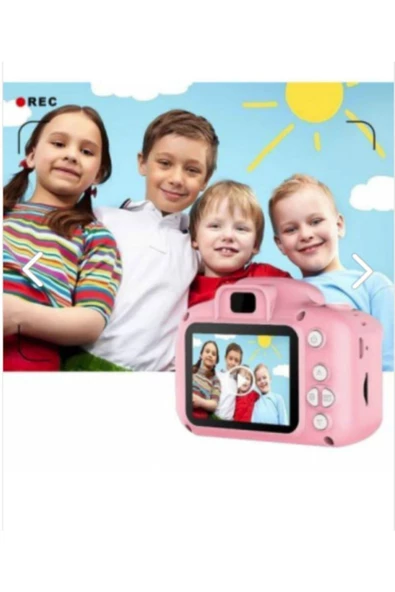 OnDİTech Mini Çocuk Kamerası 1080p Hd Video Çekim Kalitesi Cmr9 Dijital Fotoğraf Makinesi Pembe - 3