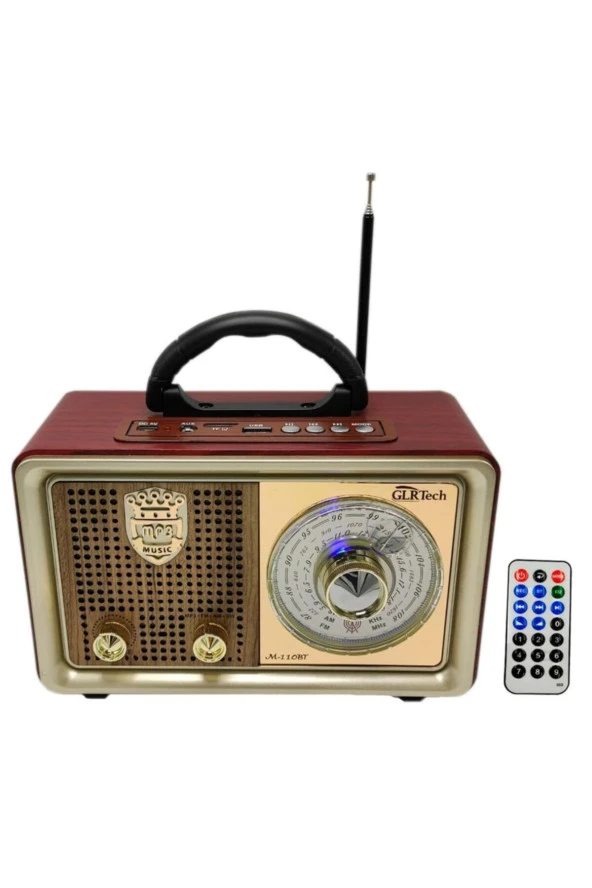 Nostalji Radyo Bluetooth Ho Parlör M-110bt Usb - Sd Kart