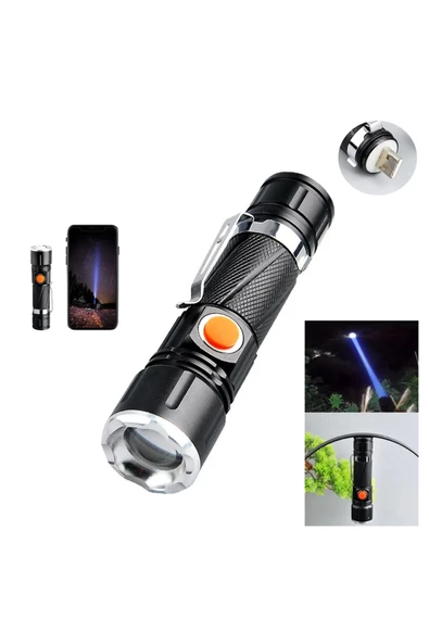 Watton P50 Led Şarjli Mıknatıslı Usb El Feneri Watton Wt-622 - 2