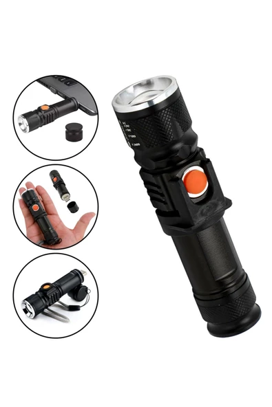 Watton P50 Led Şarjli Mıknatıslı Usb El Feneri Watton Wt-622 - 3