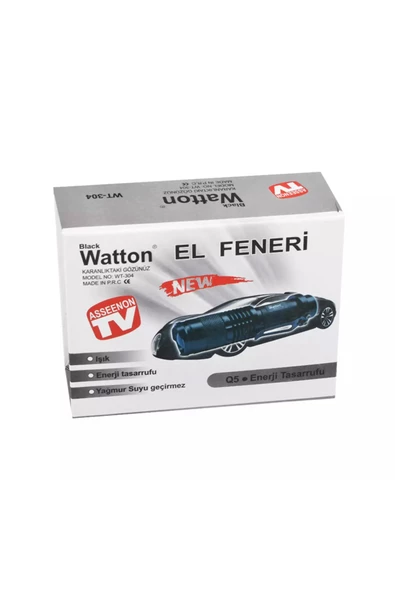 Watton Mini Güçlü Şarjlı Pilli EL Feneri Watton Wt-304 - Resim 2