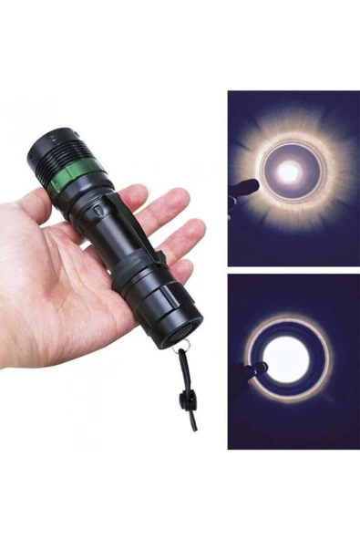 Watton Wt-012 Zoomlu Oto Pc Şarjlı El Feneri - Resim 2