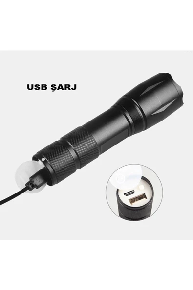Watton Wt-039 Cob Ve Power Led Li Şarjlı El Feneri - 2