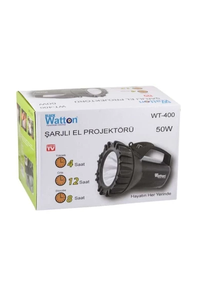 Watton Şarjlı El Feneri Projektör Wt-400 - 5