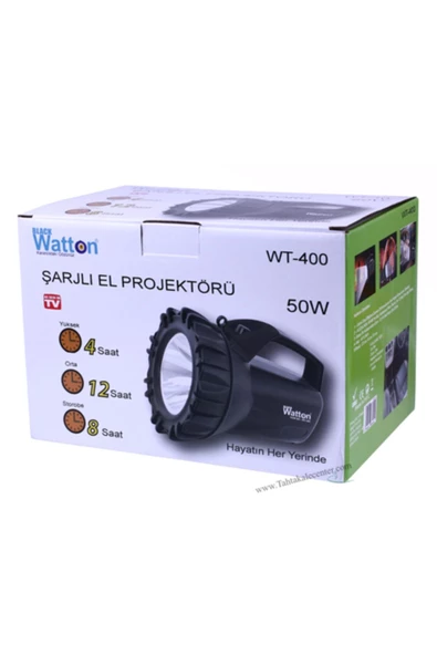 Watton Şarjlı 50 W Büyük Fener Wt-400 - Resim 4