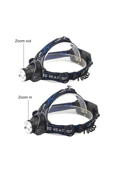 Watton Kafa Feneri 800 Lümen Tx6 Şarjlı Zoomlu Wt-120-kamp-bisiklet Anahtarlı - 4