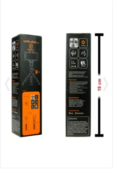 OKMORE Kablosuz Kumandalı Telefon Selfie Çubuğu Monopod Ayaklı Tripod Bluetooth - 4