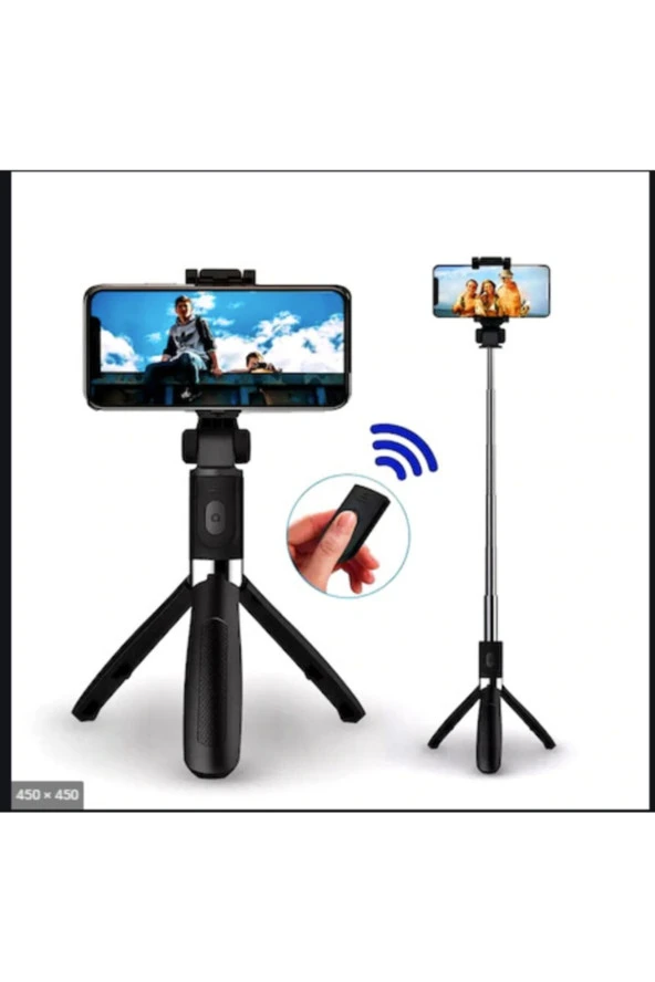 Profesyonel Bluetooth Selfie Çubuğu Tripod