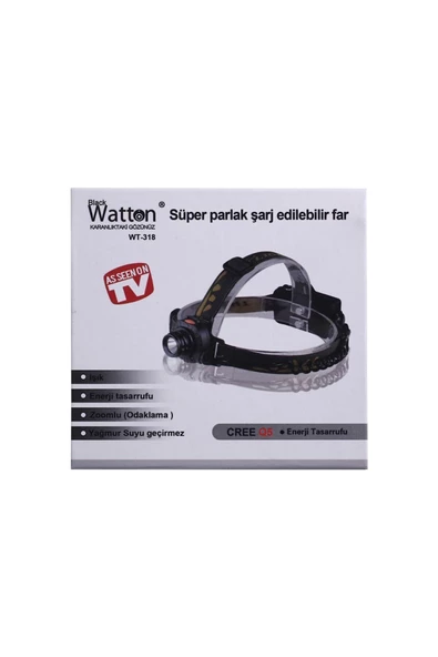 Watton Sensörlü Şarjlı Kafa Lambası Watton Wt-318 - Resim 3