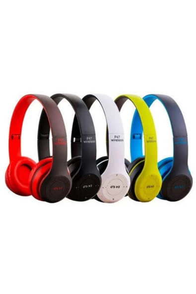 SHOPLİNE P47 Bluetooth Wireless Katlanabilir Kablosuz Kulaklık - 2