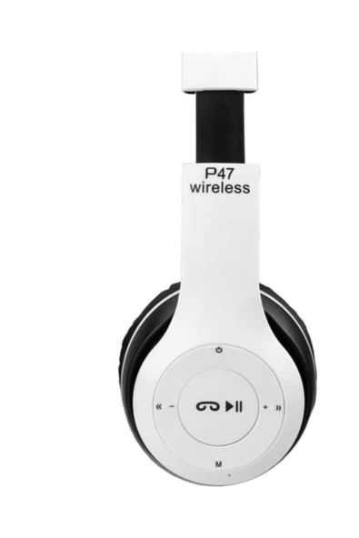 POLYGOLD Bluetooth Kulaklık Mp3 Fm Solo 2 Beats Model Kulaküstü - P47 Beyaz - 6