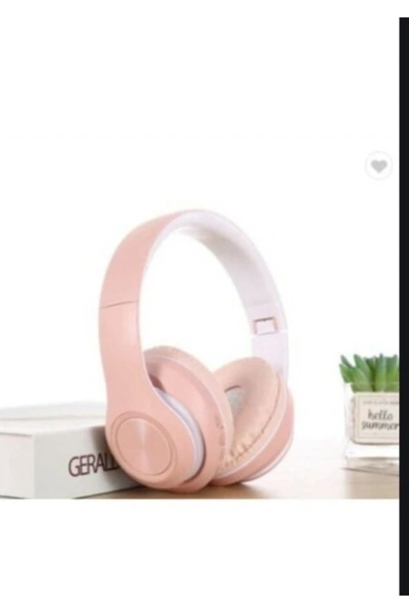 Bluetooth Wireless Mikrofonlu Kablosuz Stereo Kulak Üstü Kulaklık Pembe