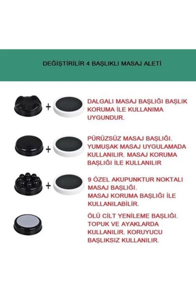 Nordmende 4 Başlıklı Vücut Masaj Aleti Nrd 39 - 4
