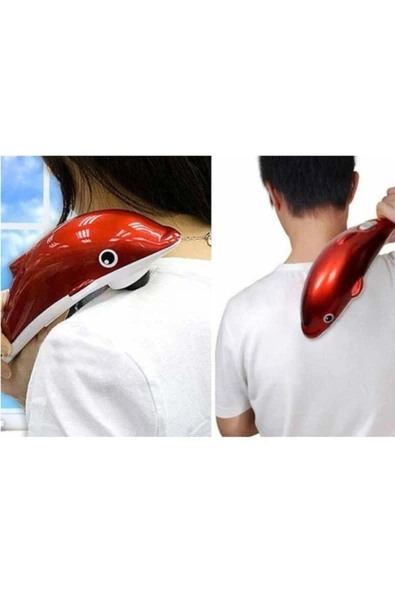 Nordmende Boyun Sırt Tüm Vücut Için 3 Başlıklı Yunus Balığı Masaj Aleti - 2