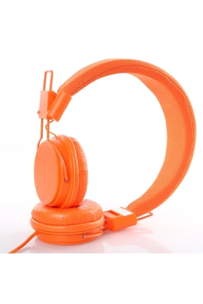 Kralphone Color Ep05 Kafa Bantlı Renkli Mikrofonlu Kulaklık Turuncu - 3