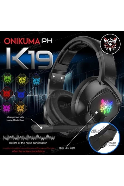 Onikuma K19 Gaming Kulaklık Siyah