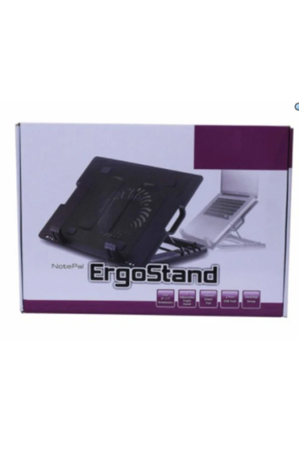 Ergostand Nb339 – M25 Laptop Notebook Işıklı Soğutucu Fan 5 Kademeli Stand